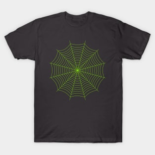 Neon green spider web T-Shirt